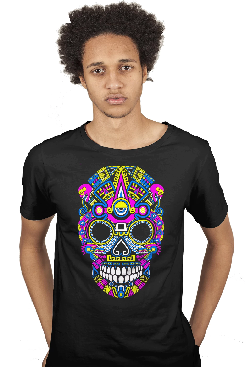 PLAYERA CALAVERA BRILLA EN LA NOCHE